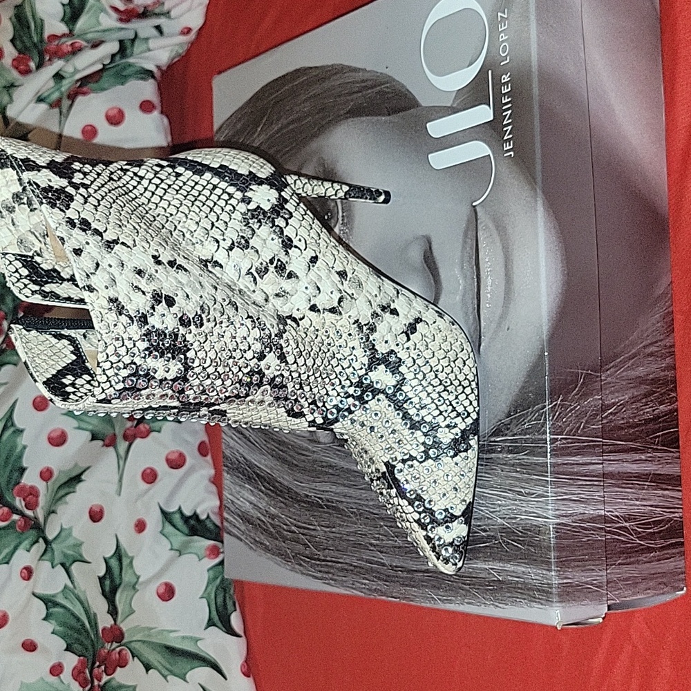 Snake skinned booties